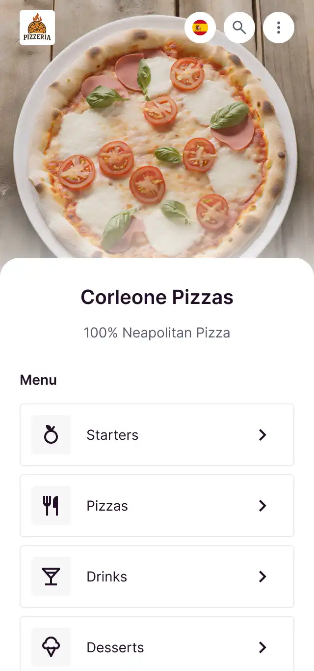 Menu QR Code preview