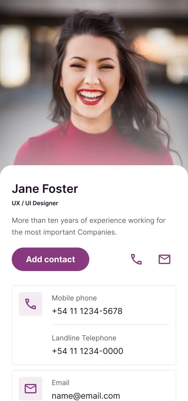 vCard Plus QR Code preview